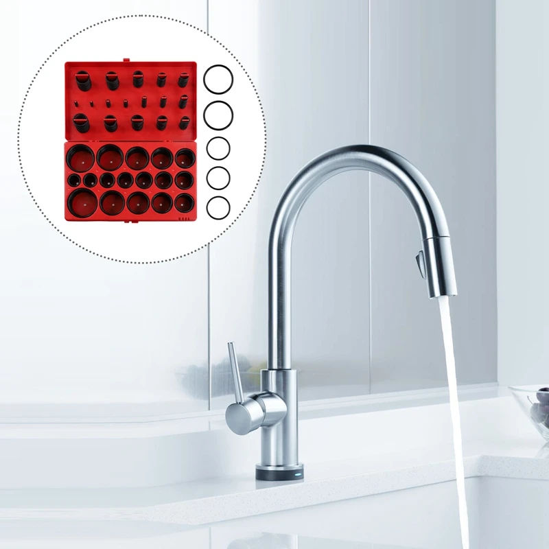 ชุดโอริงโอริงขนาด32นิ้วซีลวงแหวนยางไนไตรล์สำหรับชิ้นส่วนซ่อมก๊อกน้ำระบบประปายานยนต์419ชิ้น