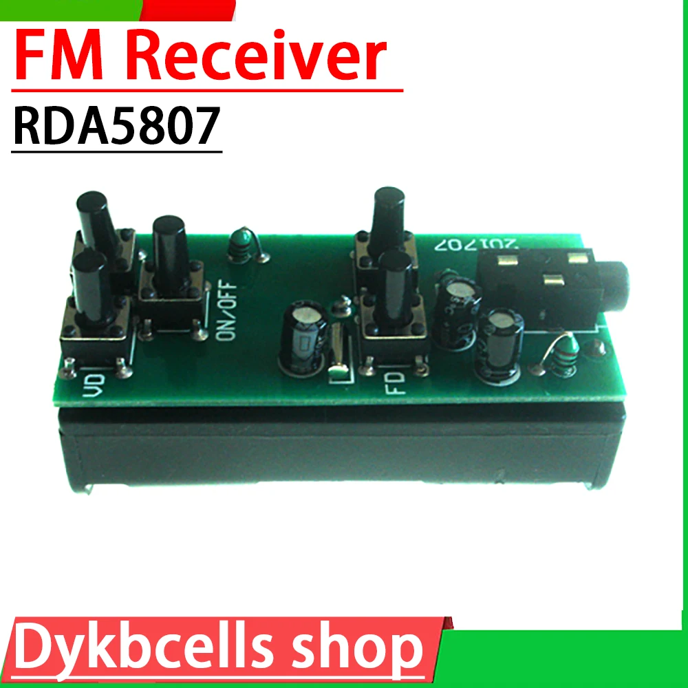 Dsp Rda5807 fm Estéreo Receptor Placa fm Módulo de Rádio fm para Broadcast Campus Rádio Alimentado por Bateria