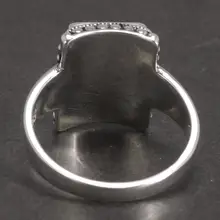 Sterling Silver Lucifer Ring with Onyx #4