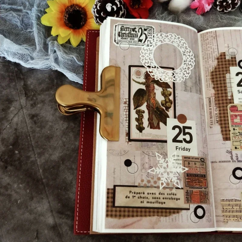 22 sztuk stary bilet śmieci Journal Ephemera Vintage naklejki dekoracyjne Tim Holtz styl Album DIY pamiętnik Scrapbooking materiały akcesoria