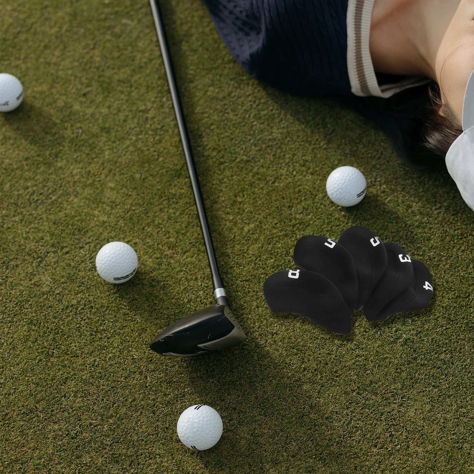 11 قطعة أغطية رأس الجولف النيوبرين حماية النادي المحمولة مضرب سائق رمح حامل يغطي غطاء الغولف نادي