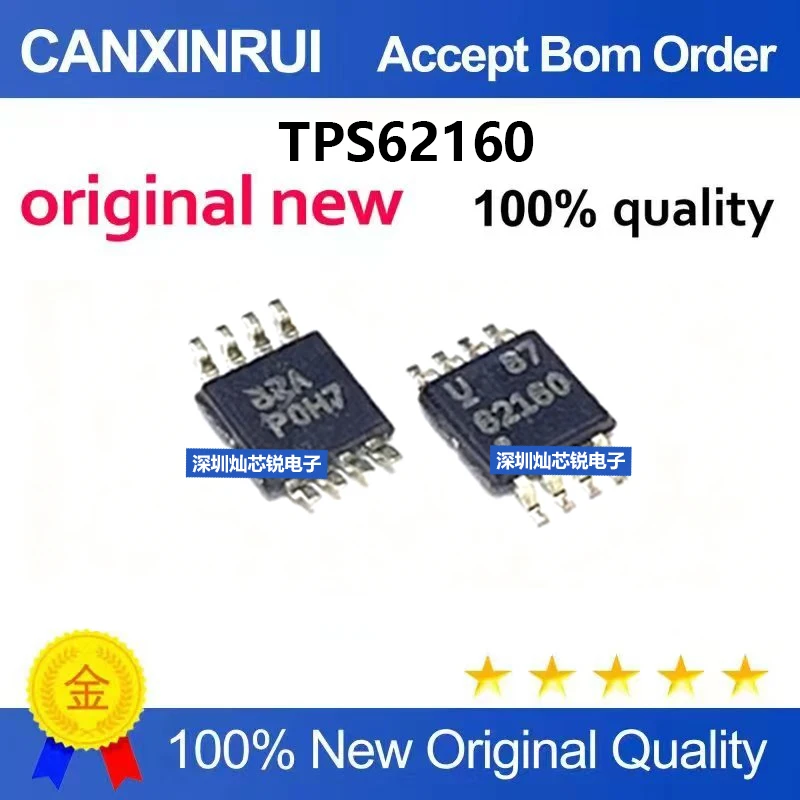 (5-100pieces)Brand New Original TPS62160DGKR 62160 MSOP8 Buck Converter TPS62160
