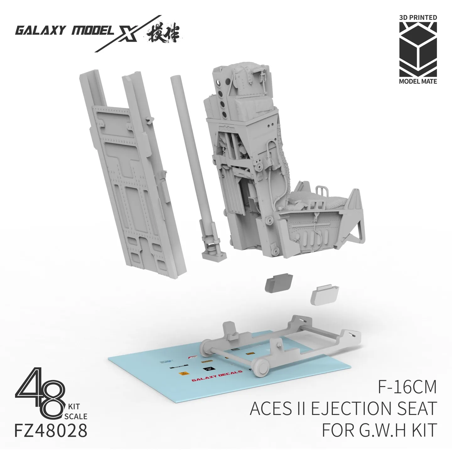 Galaxy FZ48028 1/48 F-16CM ACES II Ejection Seat 3D Resin Printed for GWH F-16CM Kit Diorama Accessories