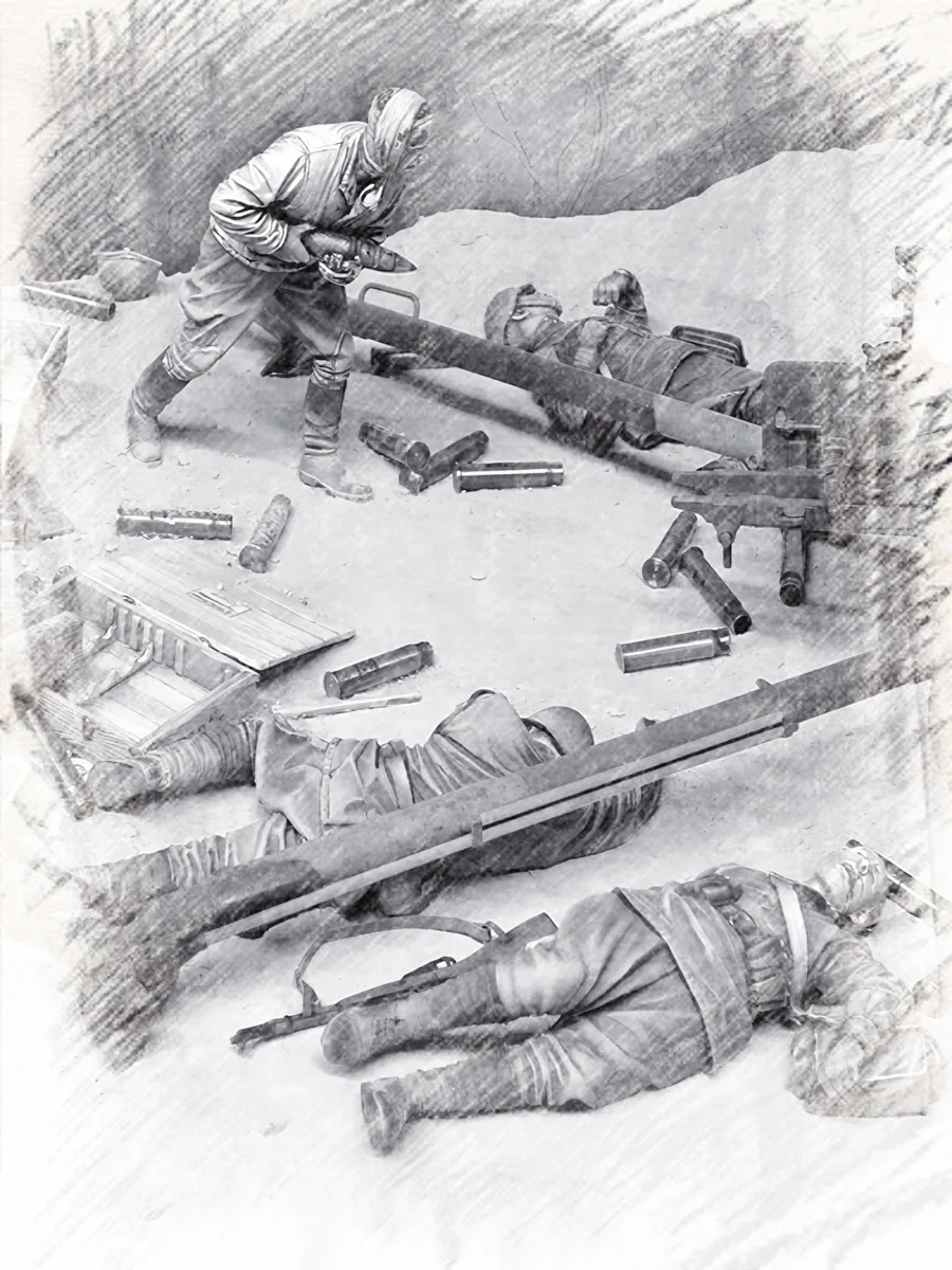 

1/35 Resin Model Figure Kits GK , Four People，No Scene，Military Theme，Unassembled And Unpainted，393C