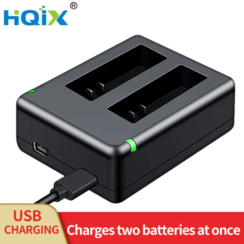

HQIX for Xiao YI Generation 2nd 4K+ 1st Generation Action Camera AZ16-1 AZ16-2 Dual Charger Battery