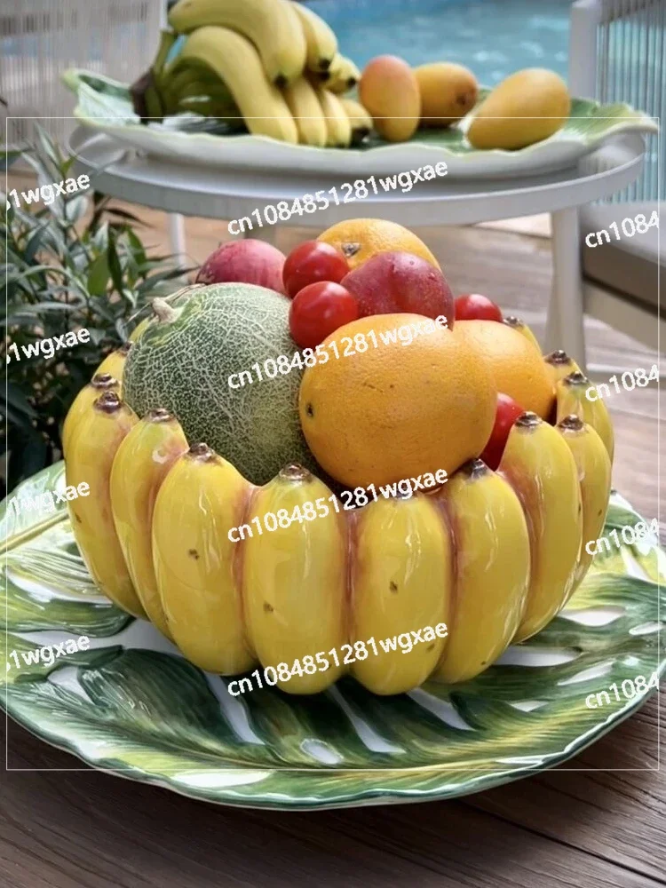 

Banana Ceramic Fruit Bowl, Salad, Dried Fruit Bowl, Fruit Pot, Household Use