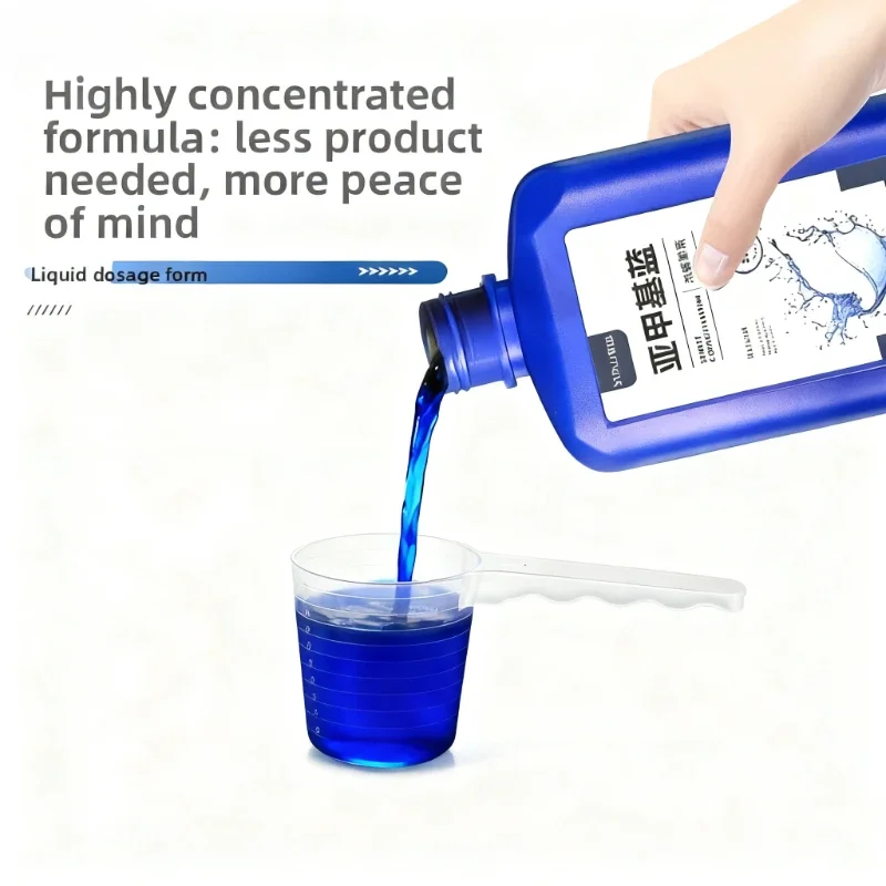 Concentrado de metileno azul de 200/400 ml con cuchara, diseñado específicamente para animales acuáticos para purificar la calidad del agua y prevenir