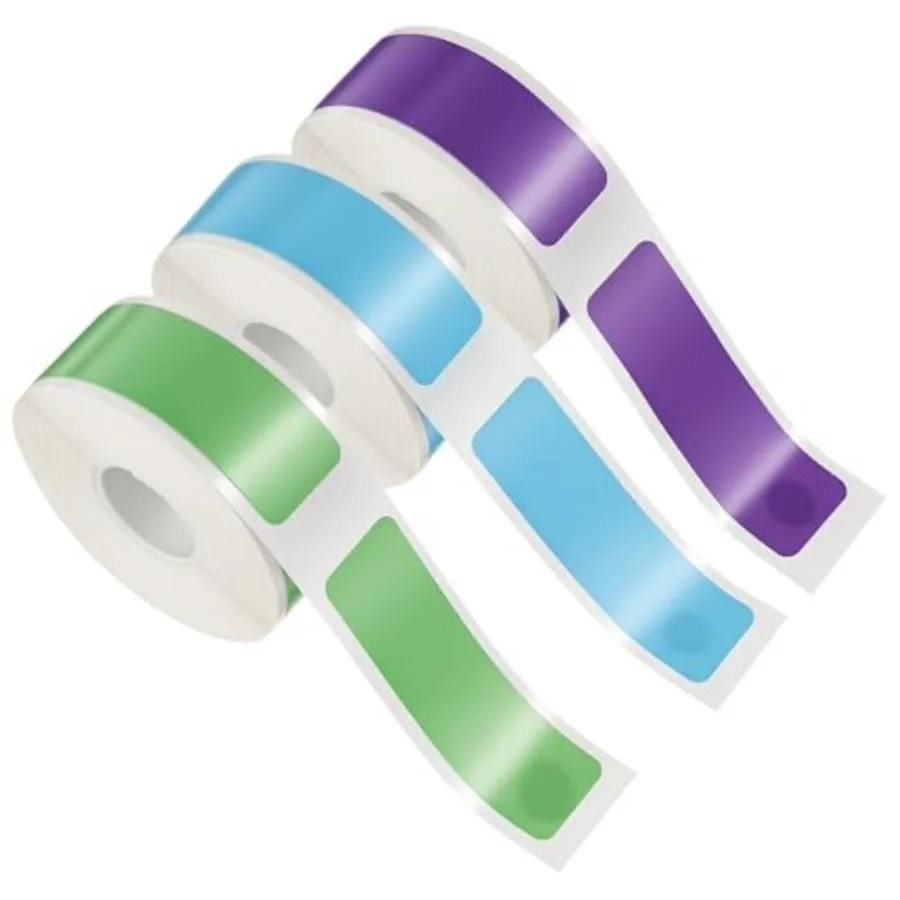 

480Pcs D30 Label Tape 12X 40mm Label Maker Tape Rolls D30 Printer Paper Labels Replacement Thermal Labels Tapes Colorful Mini P