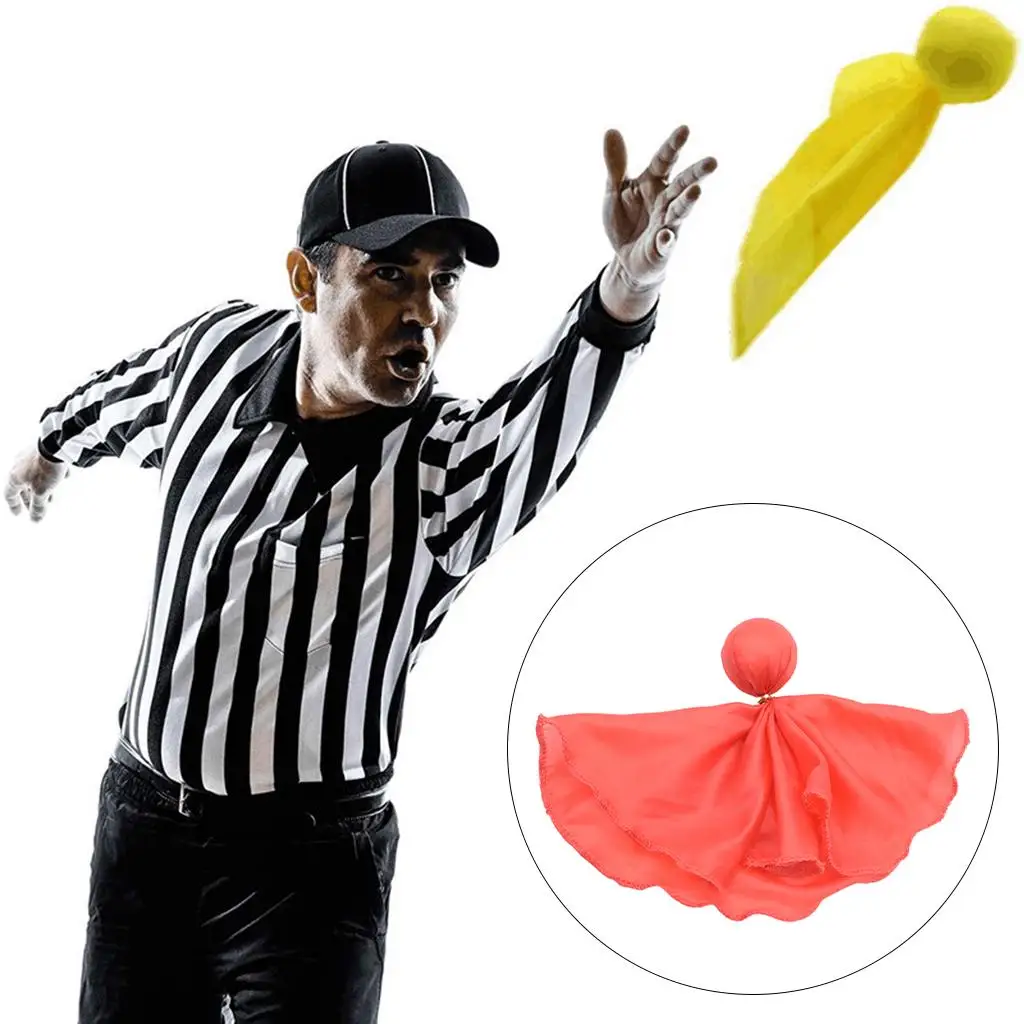 Referee Penalty Flag Bright Color Tossing Sports Equipment Set for Football Events and Fans