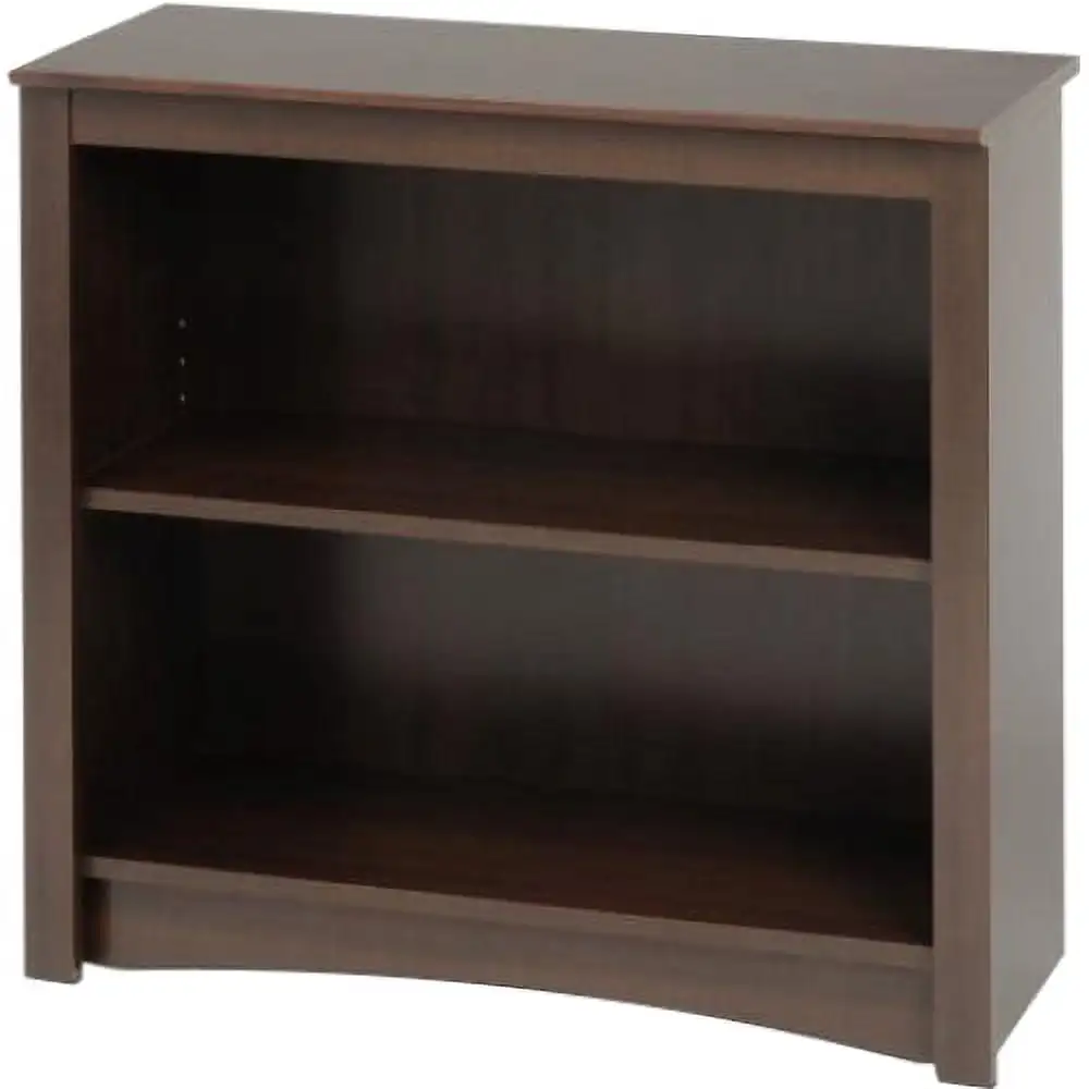 NEW 2-Shelf Bookcase Rich Espresso Laminate