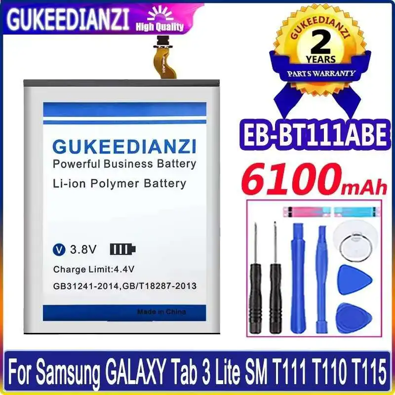 

High Compatibility EB-BT111ABE For Samsung Galaxy Tab 3 Lite 7.0 SM T111 T110 T115 6100mAh Reliable Replacement Tablet Battery