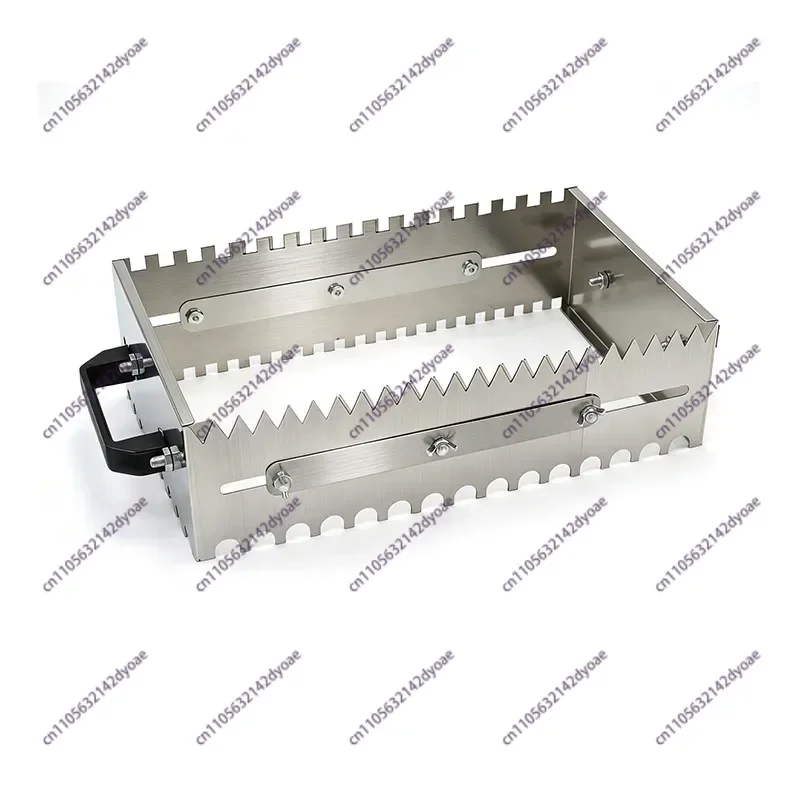 Stainless Steel 4-Sided Notched Trowel Square V-Notch U-Notch Mortar Comb For Fast And Equal Adhesive Application