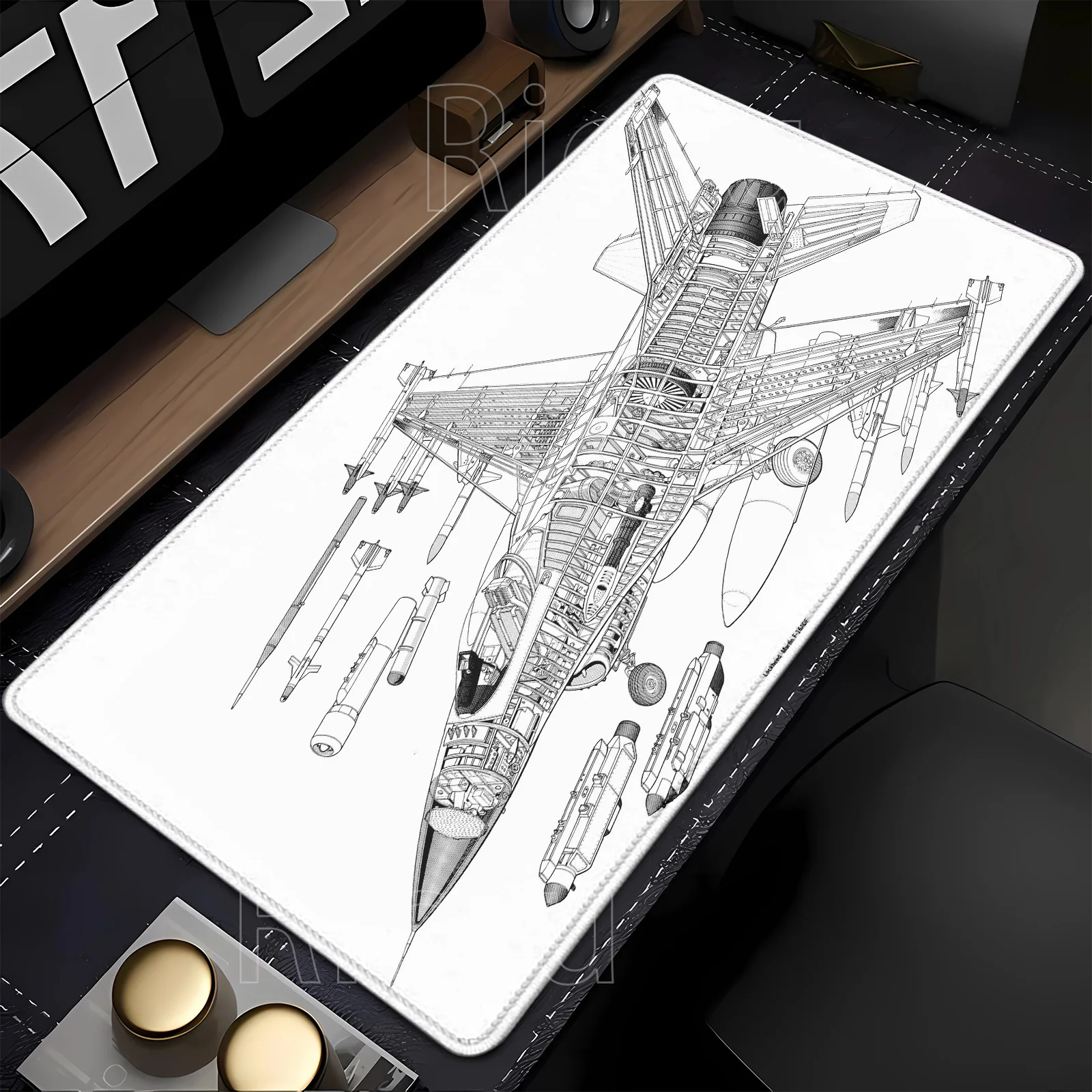 แผ่นรองเมาส์ลายเครื่องบินขาวดำ - Gaming Keyboard Typewriter บทวิจารณ์และราคา