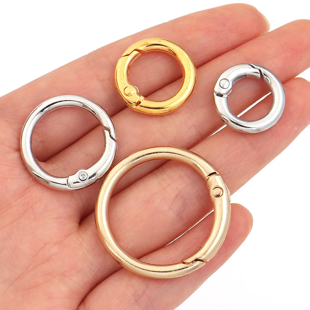 5-10Pcs/Lot Metal Spring Gate  - đánh giá và giá Jewelry Making Rings
