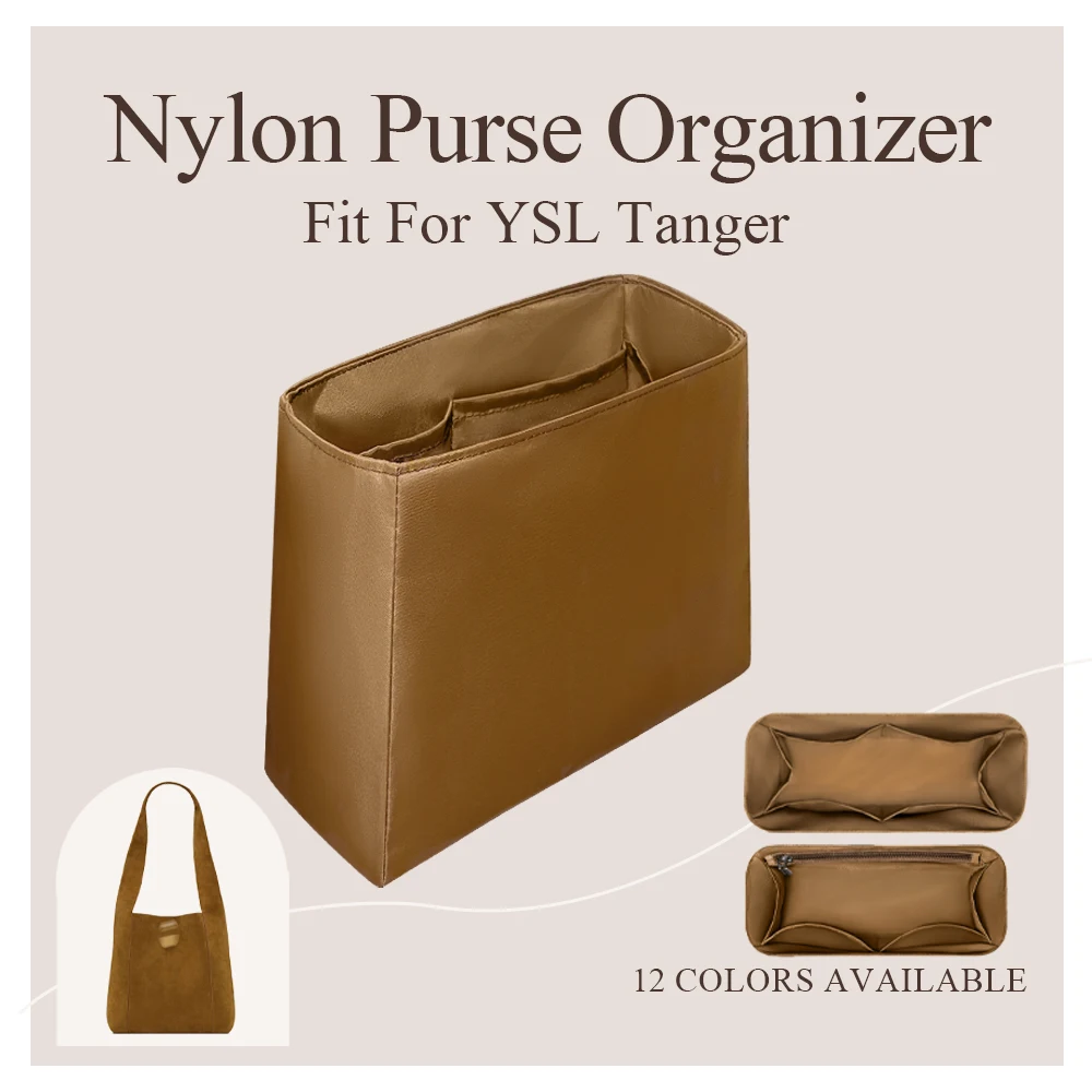 

Nylon Purse Organizer Insert Fit for YSL Tanger Hobo Bag Inside Storage Bag Organizer Insert Large Inner Liner Makeup Bag In Bag