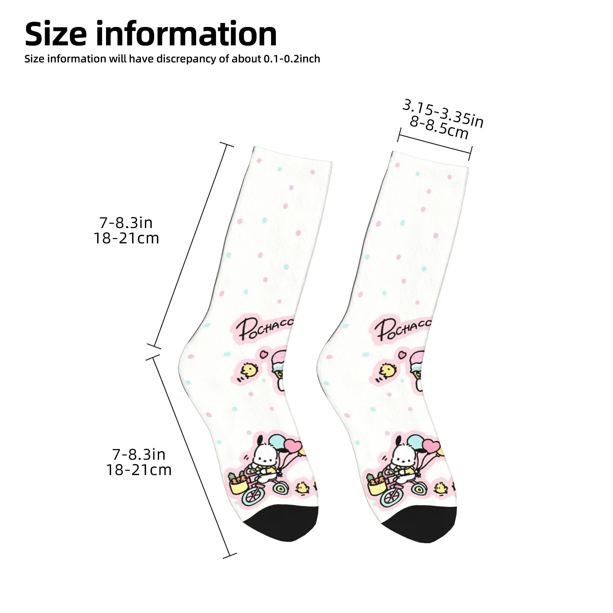 Happy Funny Men's Socks Casual Pochacco Cute Dog Logo Sock Polyester  Graphic Women's Stockings Spring Summer Autumn Winter