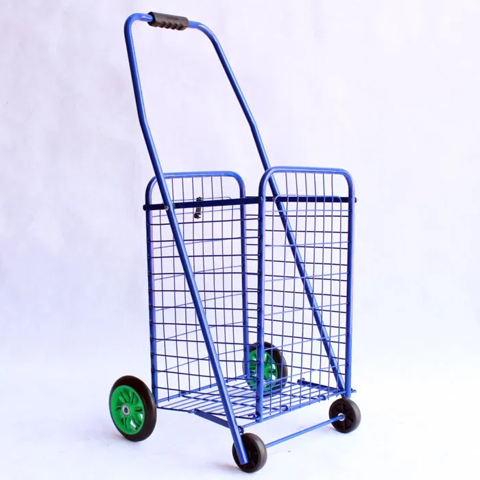 Promotional adult mental foldable shopping trolleys carts