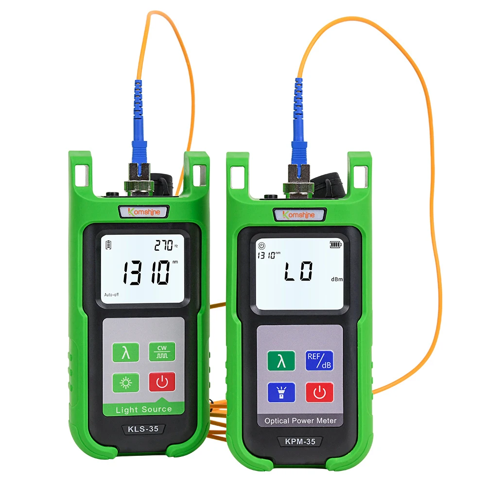 Imagem -02 - Komshine-fiber Optic Power Meter Cabo Tester Singlemode Fonte de Luz Óptica Kpm35 Ftth Kls-35 1310 1550nm