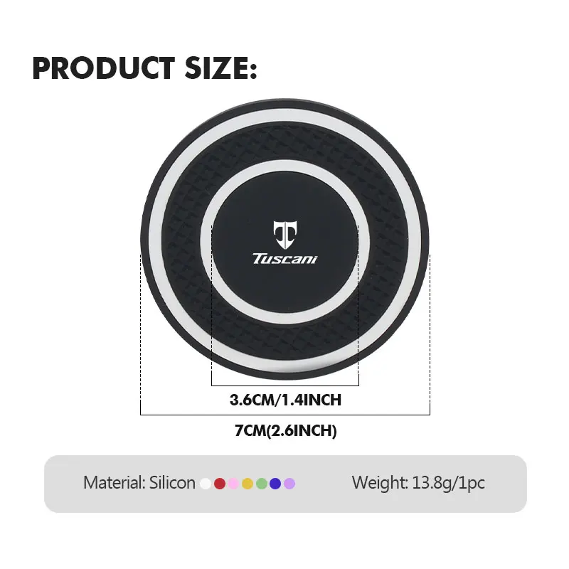 2 قطعة سيارة المضادة للانزلاق سيليكون كأس الماء حامل الوسادة اكسسوارات لشركة هيونداي توسكاني II III IV توسكاني كوبيه تيبورون I30 I20 IX35
