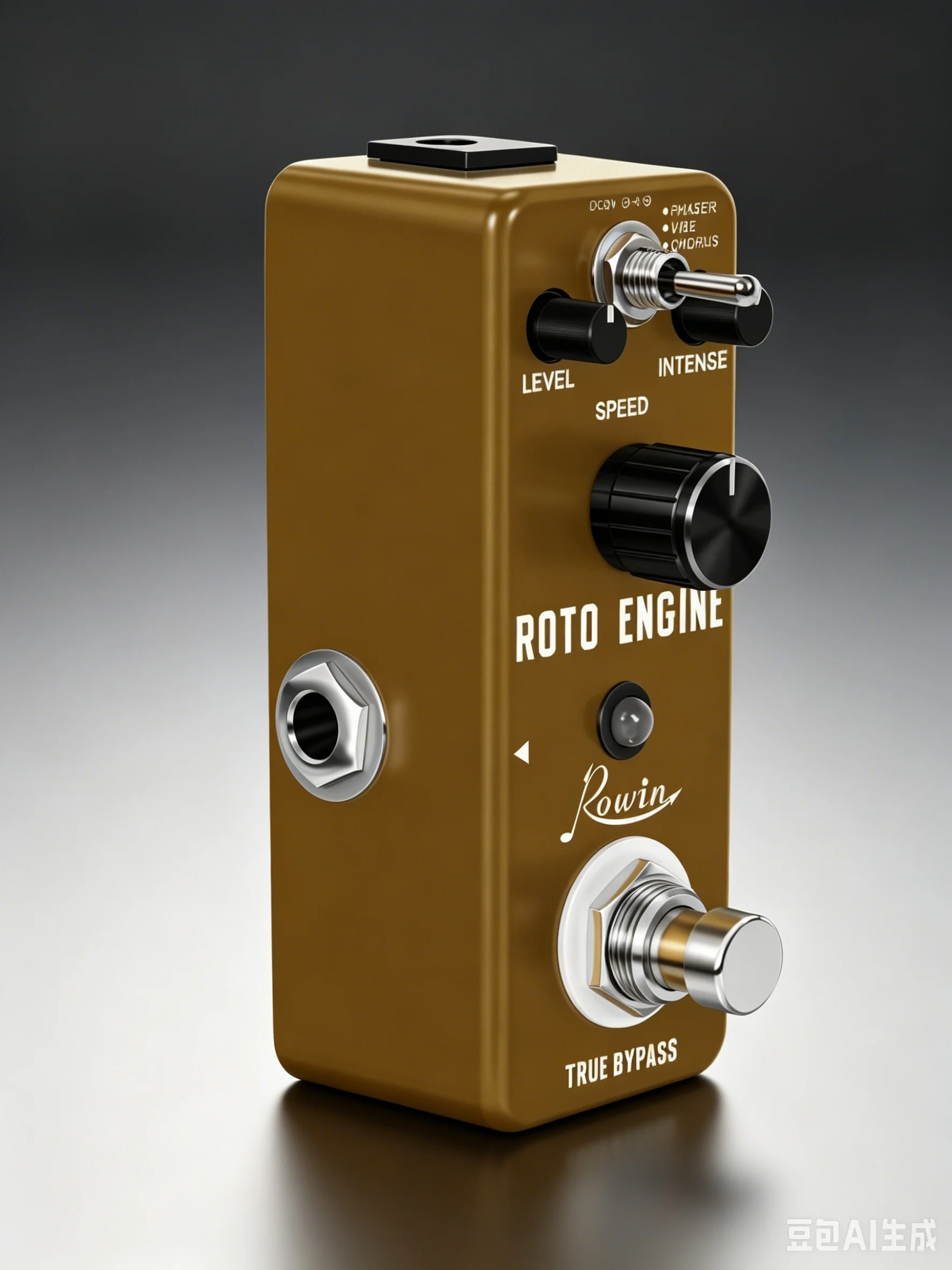 Rowin LEF-3801 Roto Engine Rotary Modulation Pedal, Phaser Vibe Chorus 3-in-1 True Bypass Guitar Effect