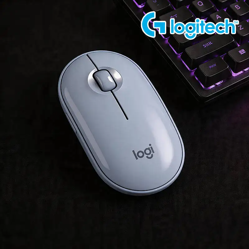 

Бесшумная мышь Logitech M350 Silent Pebble — 90% снижение шума, бесшумные нажатия, 18 месяцев автономной работы, USB-приемник, совместимость с Windows и macOS