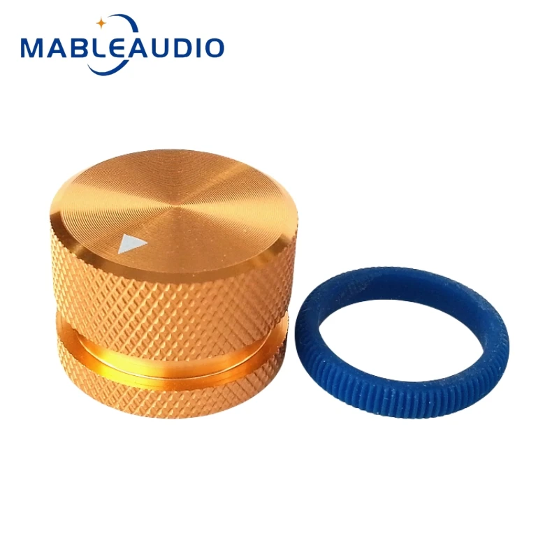 1 Stück 25x18mm Voll aluminium legierung Voll knopf Lautstärke regler Potentiometer Hifi Audio verstärker Farbe Gummiring Rändel knopf – Detail 17