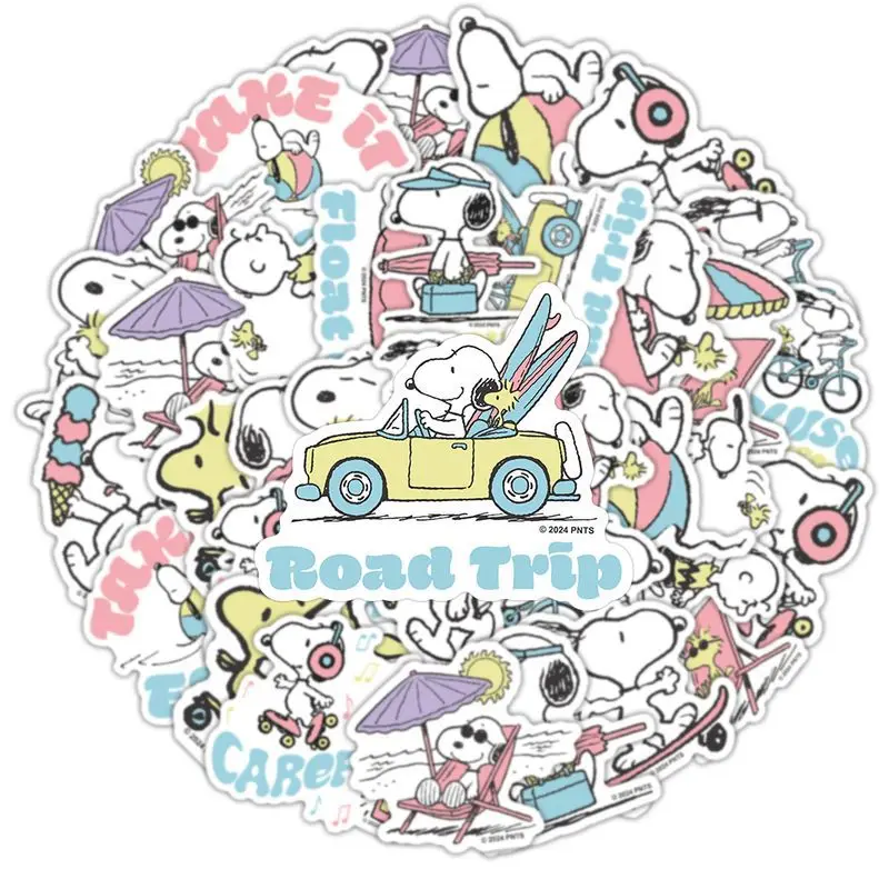 100 Stück Cartoon Animation Snoopy Aufkleber Dekoration DIY Handy Notizbuch Koffer Laptop Kühlschrank Graffiti Cartoon Sticker