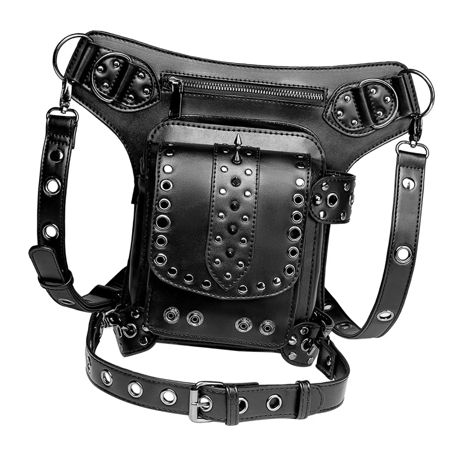 Steampunk Waist Bag Thigh Belt Bags Women Shoulder Bag Waist Fanny Pack for Outdoor Camping