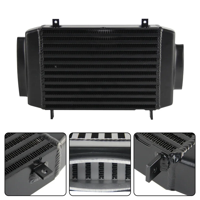 Fits for BMW Mini Intercooler Bar & Plate Upgrade Top Mount Turbo 02- 06 Cooper S R53 1.6L Engine Bolt On Aluminum Black/Silver