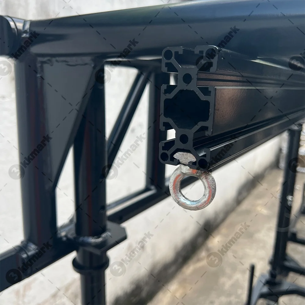 Kkmark Nuovo 5ft 8ft 9ft 10ft Pre Rigging Trussing System Gambe telescopiche estese Schermo LED Luci a testa mobile PRT Pre Rig Truss