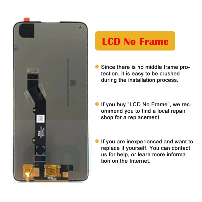 LCD Display Touch Screen Digitizer Assembly with Frame, Motorola Moto G9 Plus, XT2087-1, Original, 6.81\