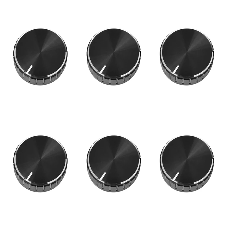 

6X Black Aluminum Volume Control Amplifier Knob Wheel