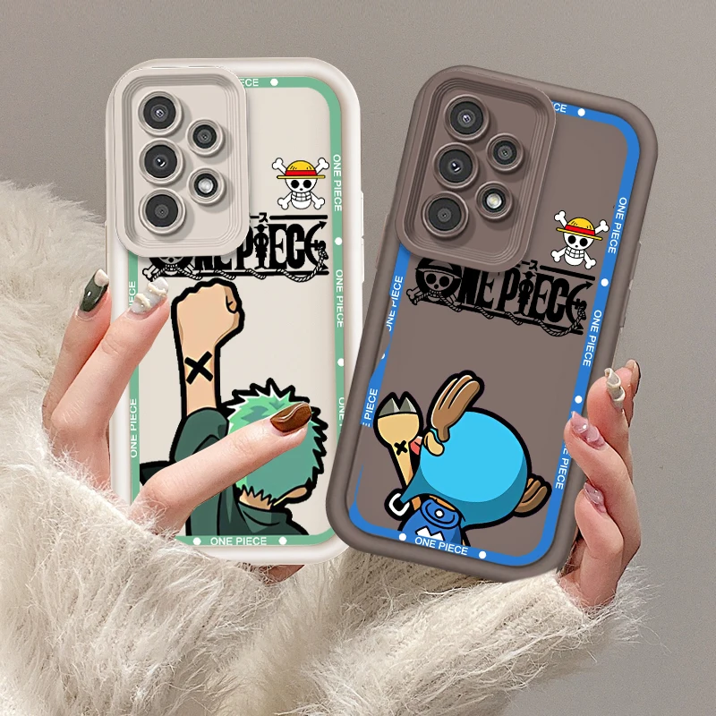 One Piece Roronoa Zoro For Samsung A73 A71 A54 A53 A52 A51 A33 A32 A21S A14 A13 A12 A03 A04 A05 5G Eye Ladder Soft Phone Case