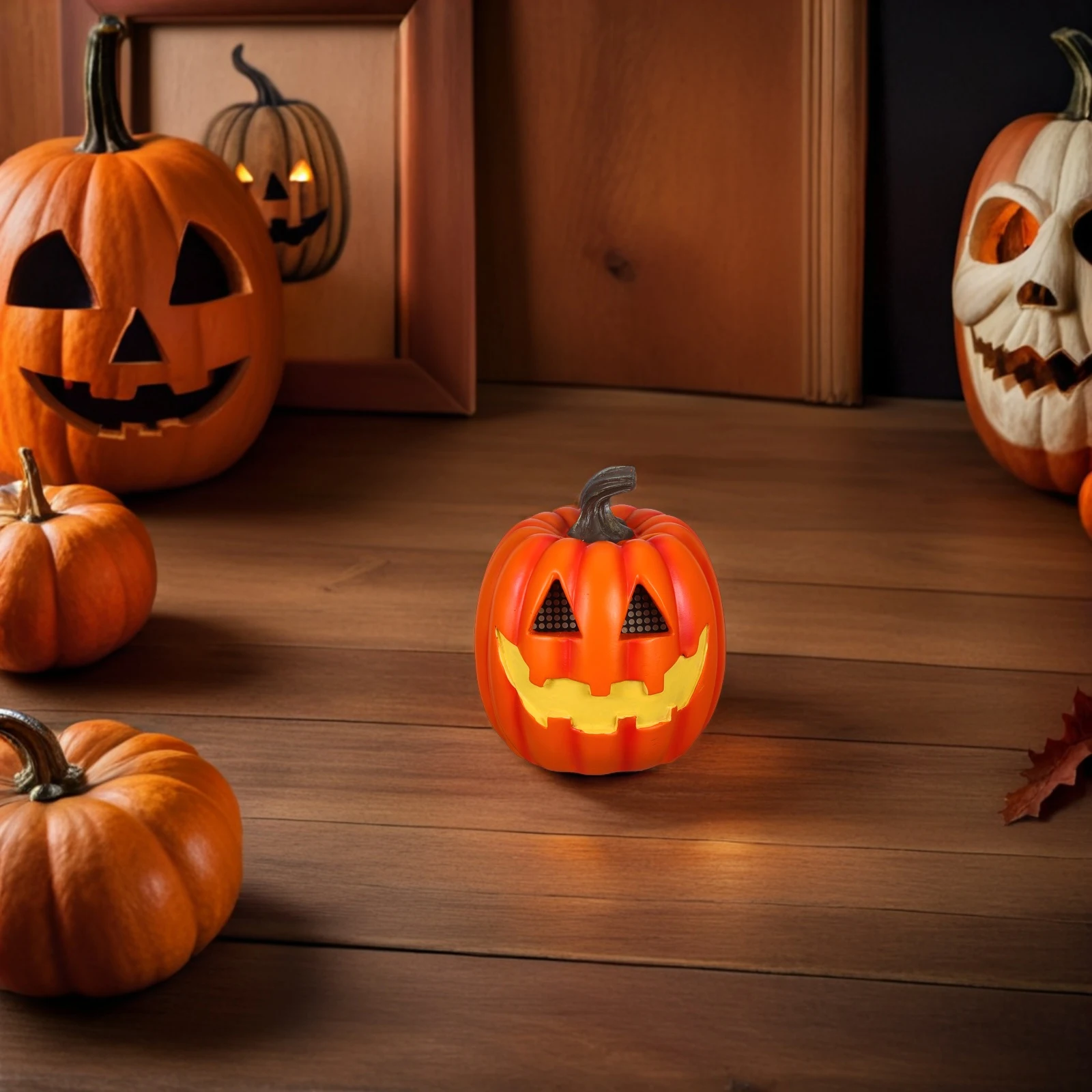 

Halloween Jack-o-lantern Porch Light Glowing Decoration Party Pumpkin Lamp The Dark