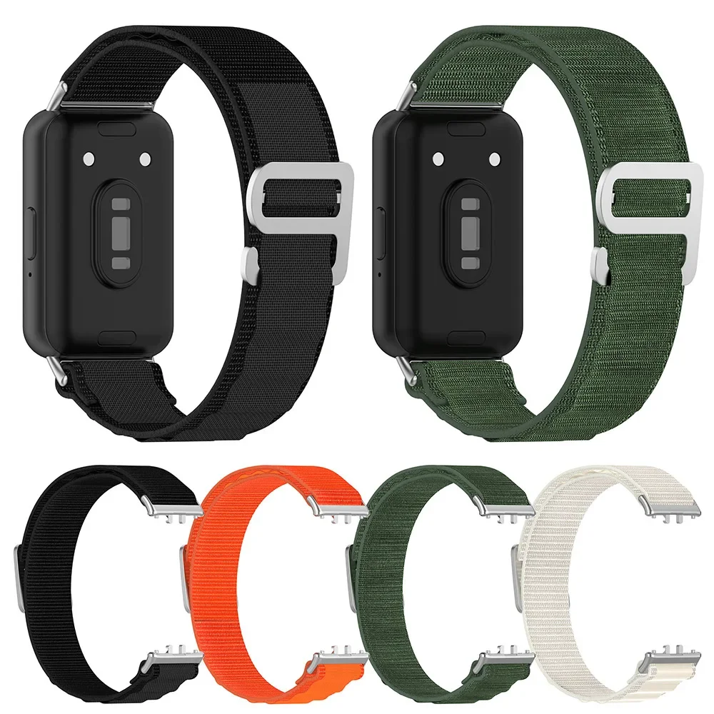 Nylon Watch Strap For Samsung Galaxy Fit 3 Band Accessories Adjustable Elastic Bracelet Watchband Soft Canvas Band for Fit 3