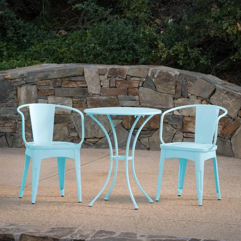 

Matte Light Blue 3-Piece Kids Metal Set