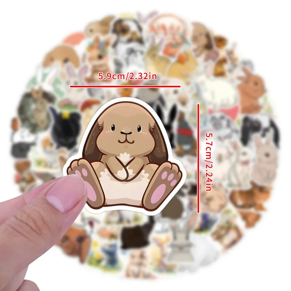 110PCS Cartoon Rabbit Cute Graffiti Sticker Decorative Luggage Guitar Scrapbook Phone Scooter Waterproof Decal Toys Gifts