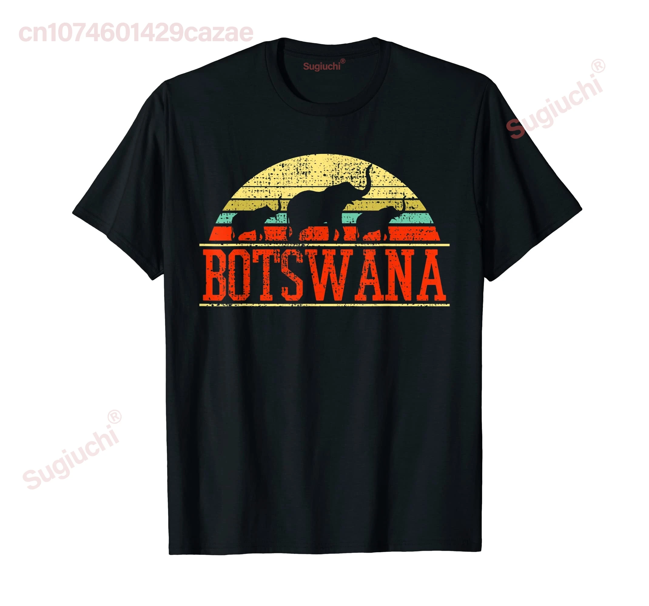 100% Cotton Botswana Safari Elephant Vintage T-Shirt MEN WOMEN UNISEX T Shirts Size S-6XL