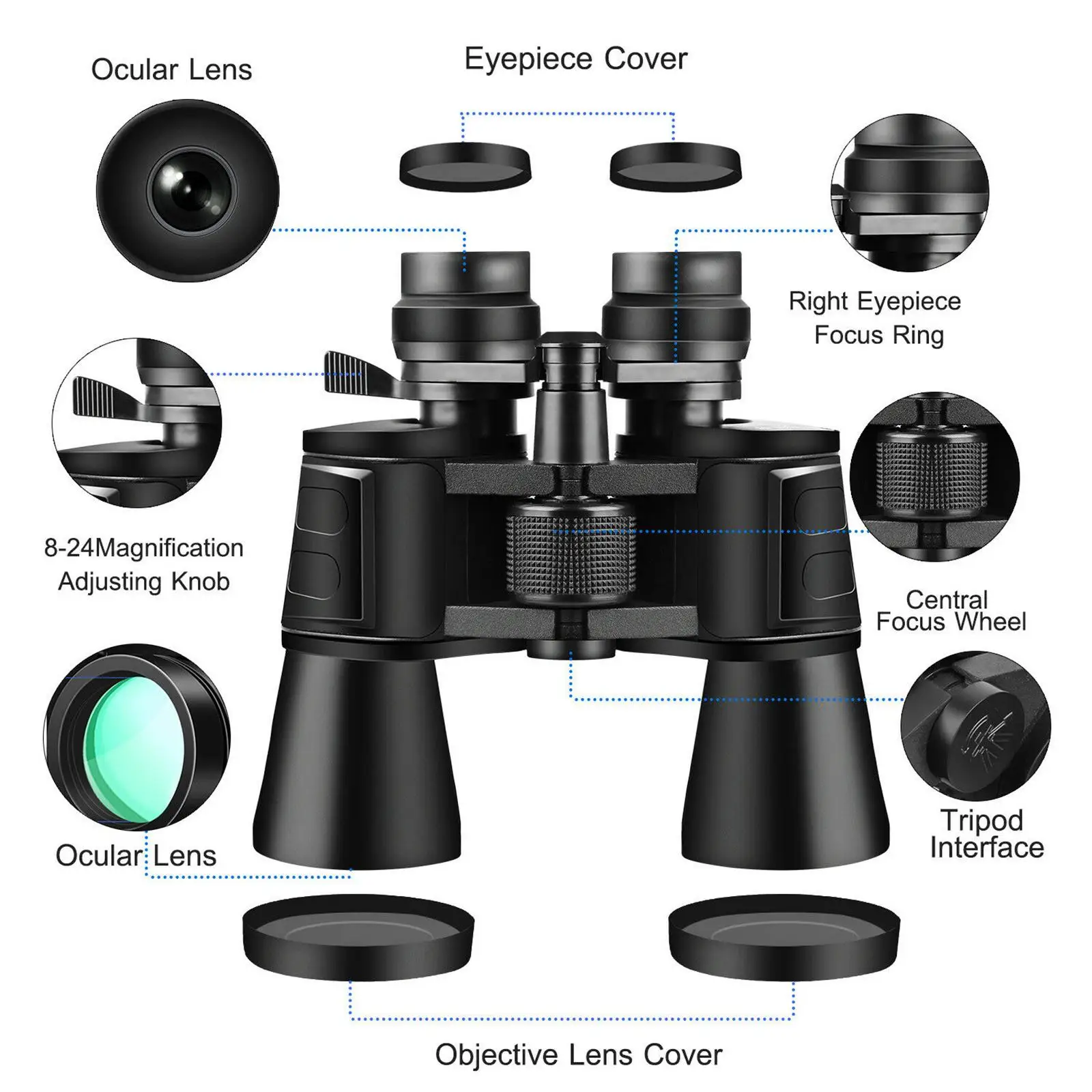 Professional 20x50 Telescope Hunting Outdoor Camping Observation