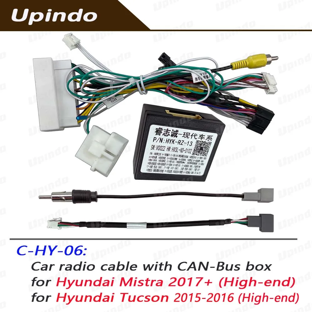 

Головное устройство для радио Android, 16-контактный жгут проводов, адаптер CAN-Bus, разъем декодера для Hyundai Tucson/Mistra Plug & Play