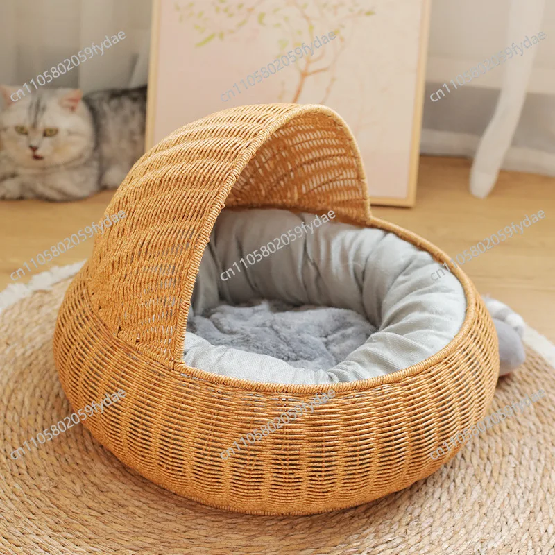 Plastic Nest Semi-enclosed Sofa Pet House Warm Cat Sleep