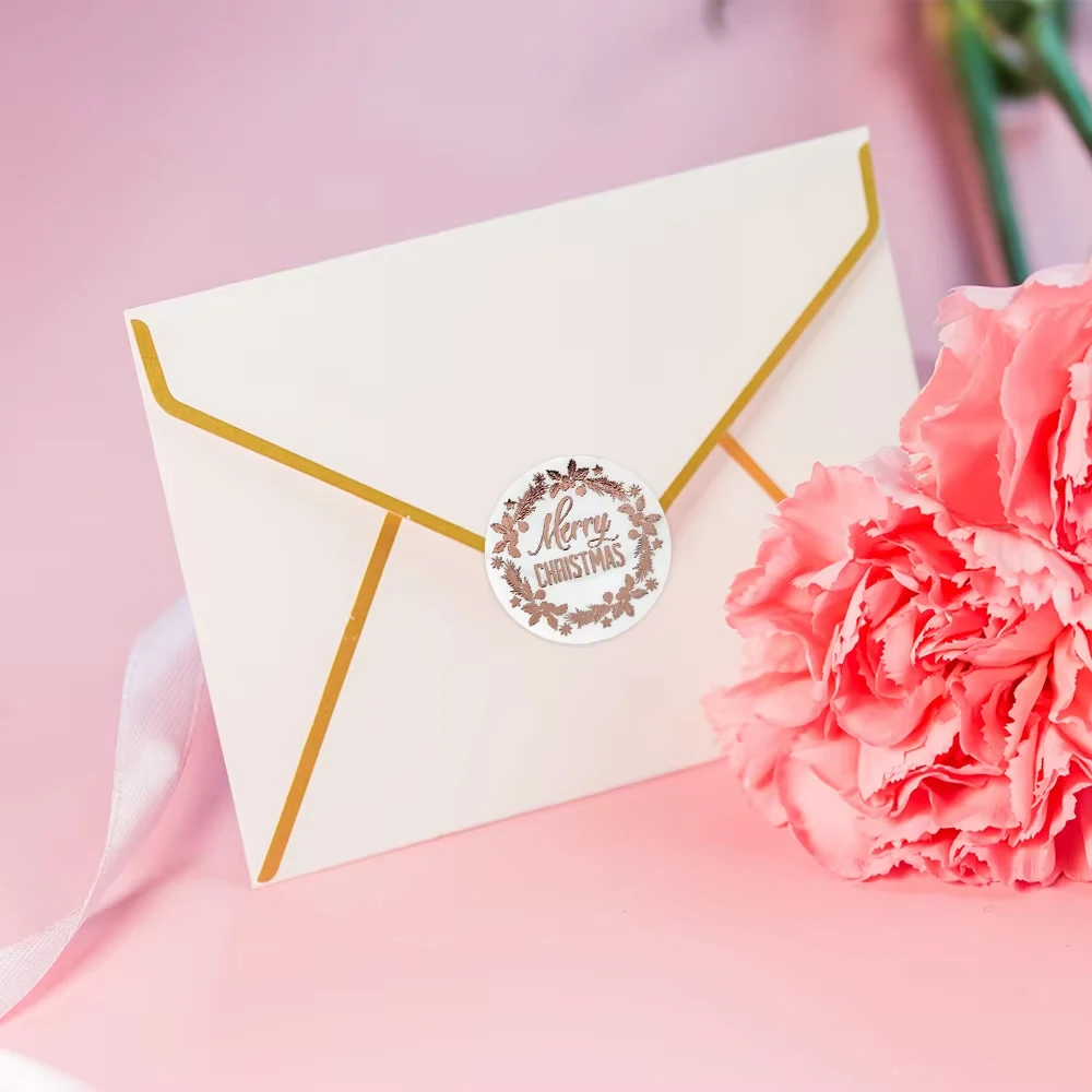 500Pcs/Roll Heart Sticker Thank you Birthday Candy Bag Seal Wedding Party Decorative DIY Cards Valentines  Day Gift Boxes Tags