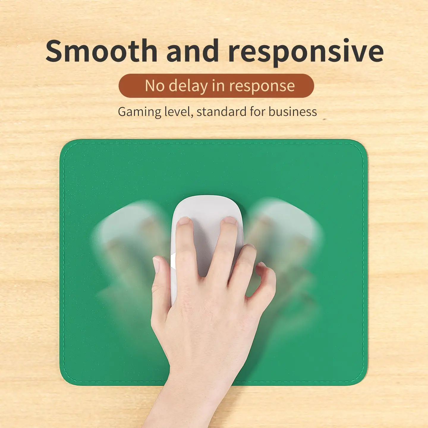 Alfombrilla de ratón de cuero, alfombrilla de ratón de PU con borde cosido, alfombrilla de ratón antideslizante, accesorios de escritorio para juegos