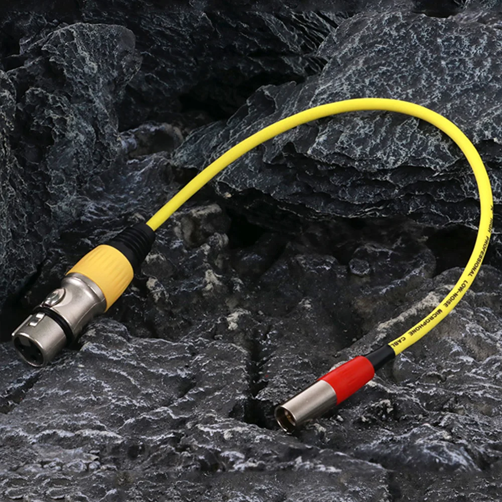 Mini XLR Macho para XLR Female Audio Extension Cable Adapter,3Pin XLR para Mini 3Pin XLR Cord para Lavalier Microfone e Camera Mixer