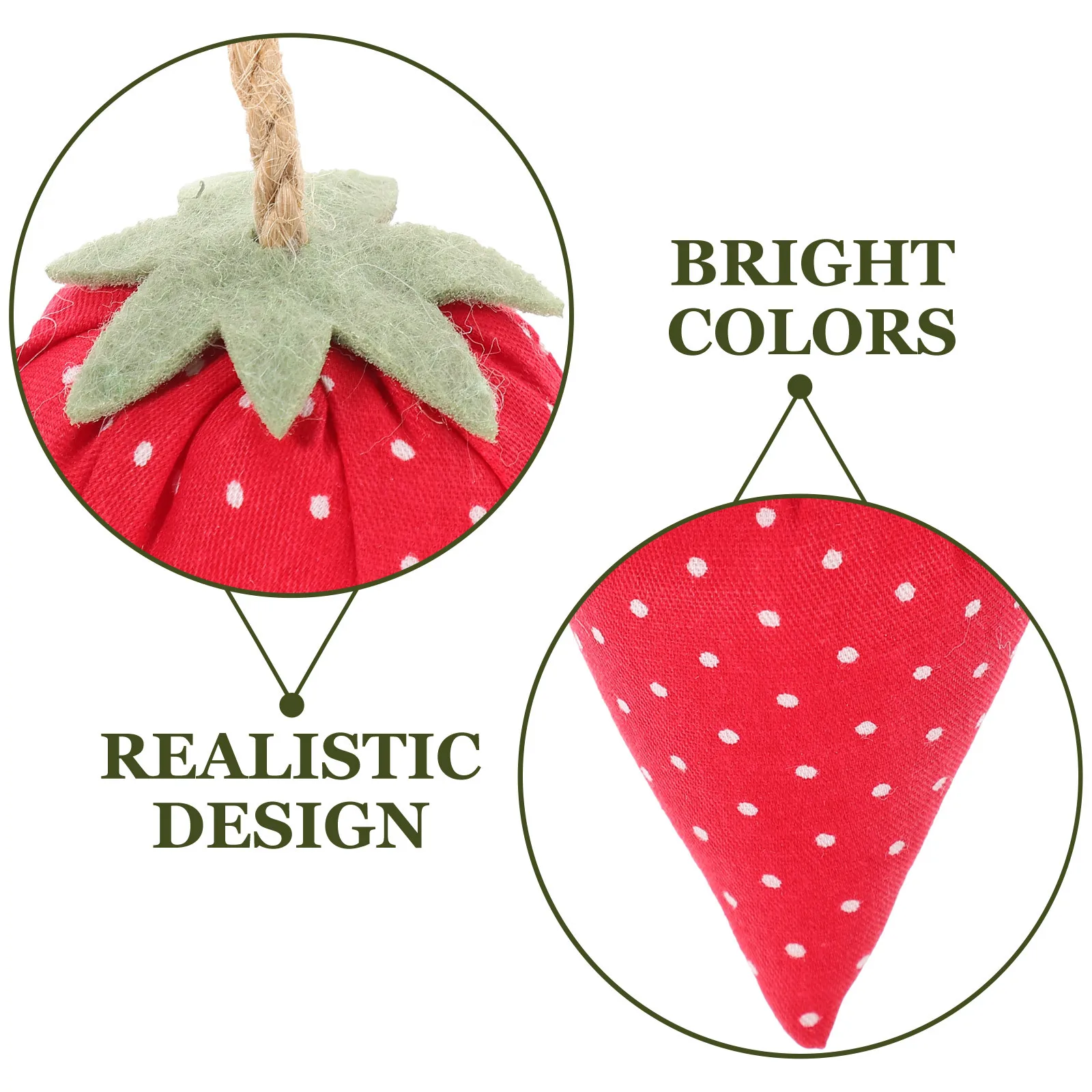 

4pcs Realistic Strawberry Decor Artificial Fruits For Home Decoration Fake Strawberry Lifelike Fabric Strawberries Bowl Fillers