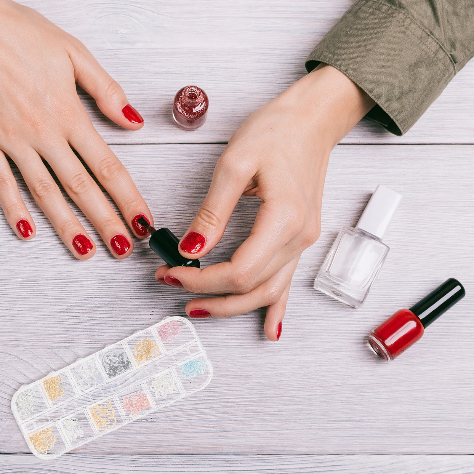 Box Nail Art Metal Chains Assorted Styles DIY Nail Charms for Weddings Party Festival Jewelry Making Accessories