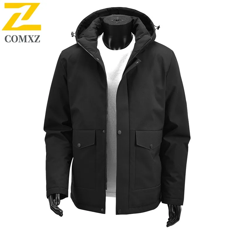 

Winter Men's Business Windbreaker multifunctional Casual Jacket Hooded Waterproof Windproof Coat for Camping Fishing Sportswear