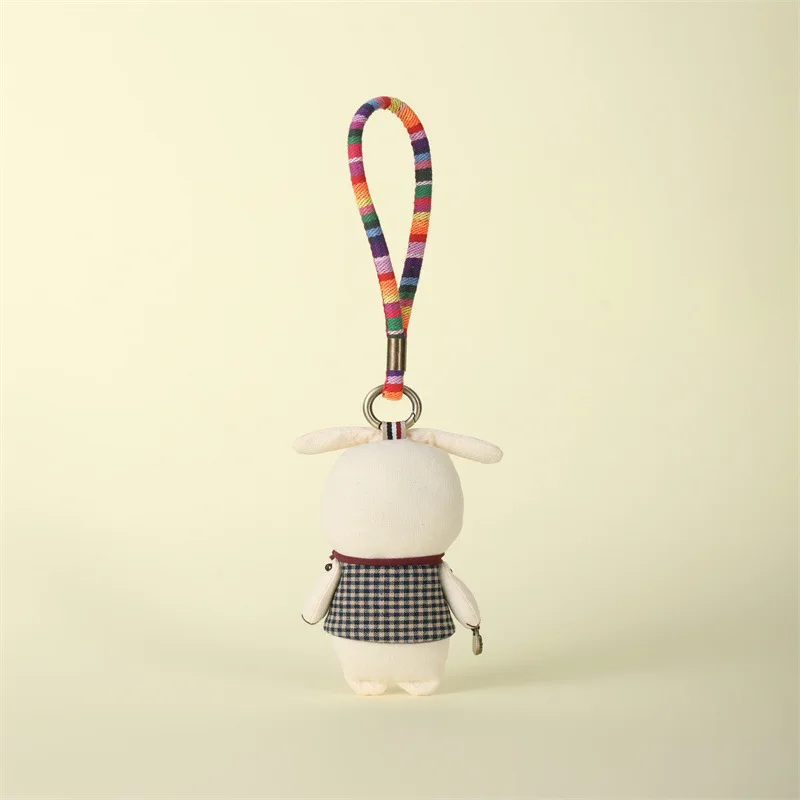 Rabbit Keychain Pendant Cute Plush Doll Bag Charm Decorative Hanging Ornament For Backpack Purse Gift