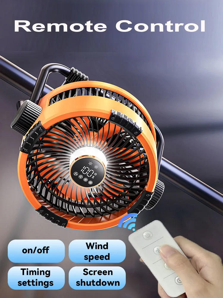 Camping Fan 20000mAh Rechargeable Portable Fan Air Circulators 4 Speed Adjustment & 360° Rotation Wireless Tent Ceiling Fans