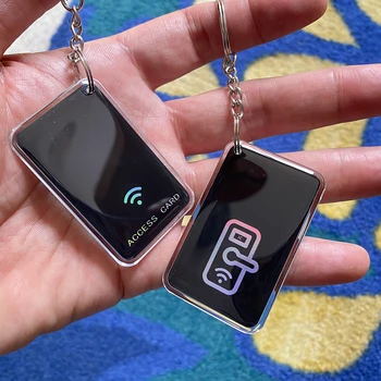 13.56MHz 스마트 잠금 IC 카드 M 1K S50 RFID Keyfobs 태그 액세스 제어 스마트 IC 도어 잠금 장치 용 비접촉식 키 fob 카드